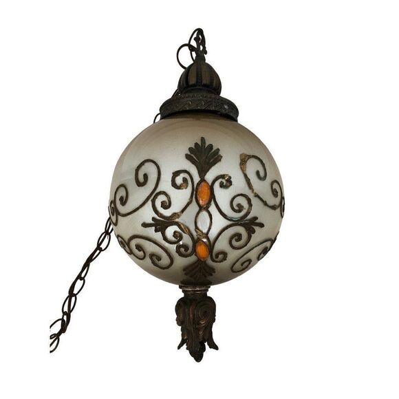 Vintage Middle East Turkey Ethnic Customs Handmade Swag Lamp Pendant Lights - Picture 1 of 6